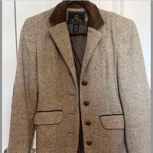 Vintage The Limited Tweed Blazer Jacket Womens Small Wool Elbow Patches